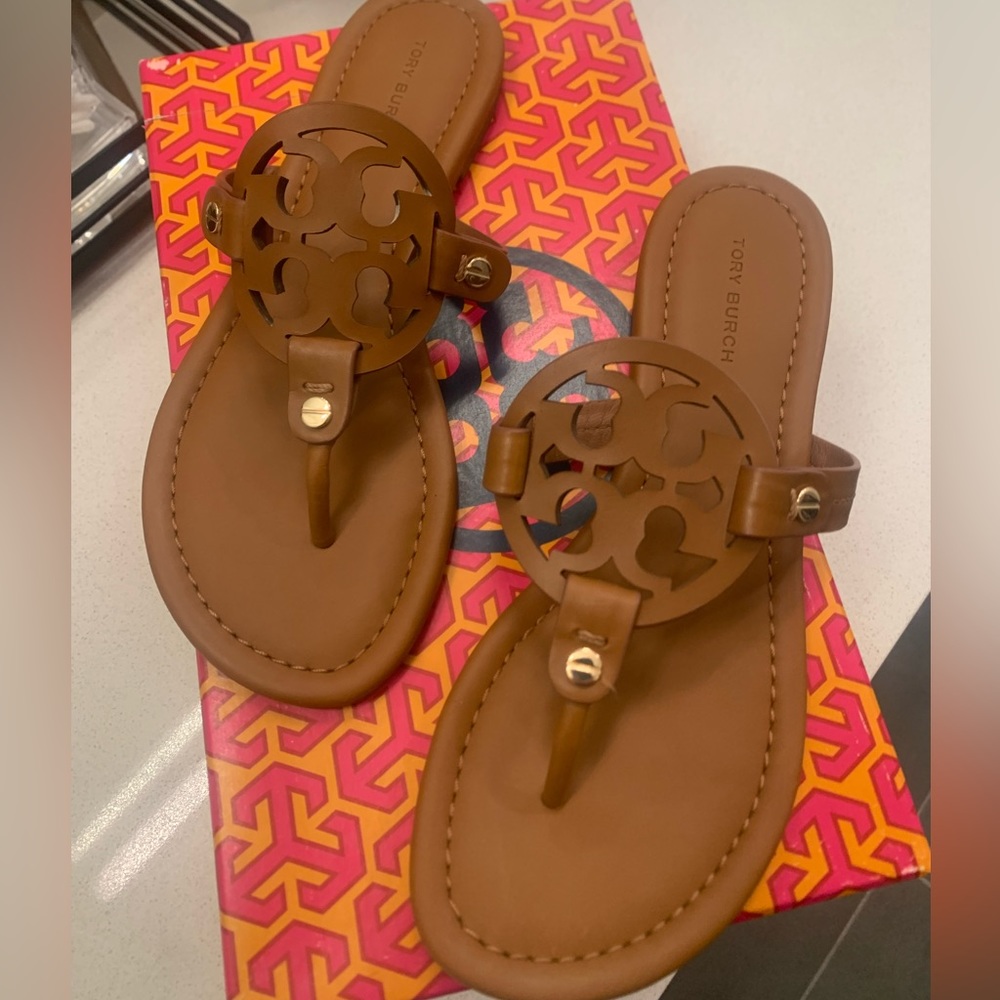 Tory Burch Leather Thong Flat Sandals